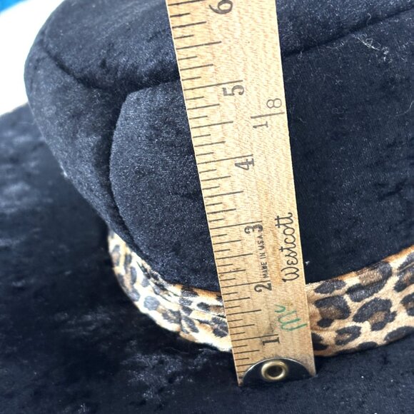 70’s Style Blk Panne Velvet Pimp Big Daddy Hat Vtg - Picture 10 of 12